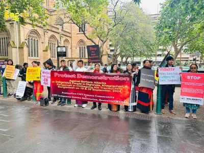 Indigenous people from Bangladesh protest in Sydney against attacks on minorities   